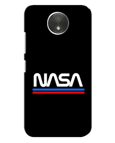 Чехол для Motorola Moto C (XT1750) с картинкой «NASA — классика Red Blue»