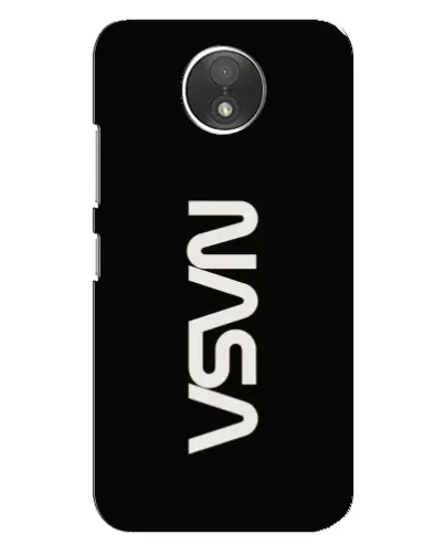 Чехол для Motorola Moto C (XT1750) с картинкой «NASA — вертикальный логотип»