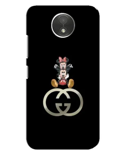 Чехол для Motorola Moto C (XT1750) с картинкой «Минни Маус на лого»