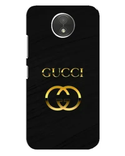 Чехол для Motorola Moto C (XT1750) с картинкой «Золотой логотип Gucci»