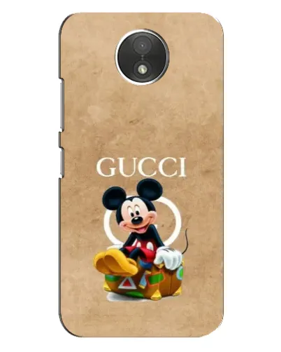 Чехол для Motorola Moto C (XT1750) с картинкой «Микки Маус Gucci — крафт»