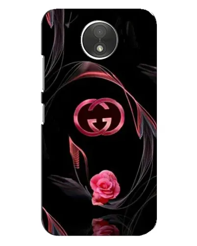 Чехол для Motorola Moto C (XT1750) с картинкой «Gucci — неоновая роза»