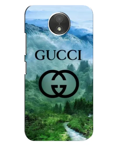Чехол для Motorola Moto C (XT1750) с картинкой «Gucci — горный пейзаж»
