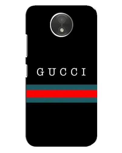 Чехол для Motorola Moto C (XT1750) с картинкой «Gucci — красный пояс»
