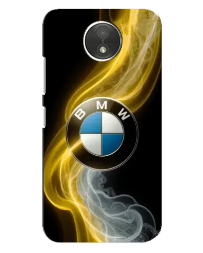 Чехол для Motorola Moto C (XT1750) с картинкой «Золотистый дым BMW»