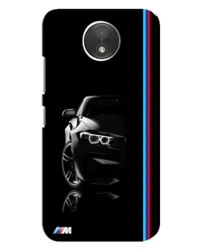 Чехол для Motorola Moto C (XT1750) с картинкой «Силуэт BMW в темноте»