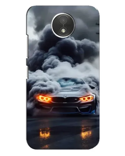 Чехол для Motorola Moto C (XT1750) с картинкой «BMW в дыму»