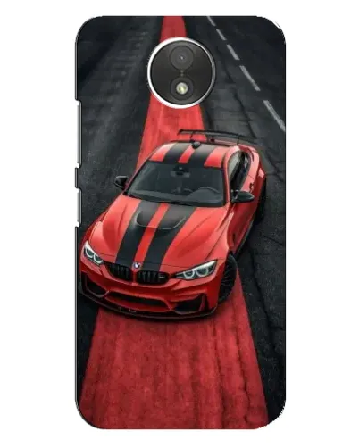 Чехол для Motorola Moto C (XT1750) с картинкой «BMW на красной дорожке»
