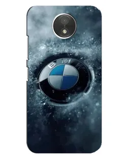 Чехол для Motorola Moto C (XT1750) с картинкой «Логотип BMW — лед»