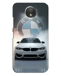Чехол для Motorola Moto C (XT1750) с картинкой «BMW в белом дыму»
