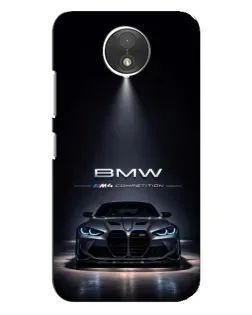 Чехол для Motorola Moto C (XT1750) с картинкой «BMW сквозь ночной город»