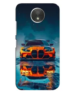 Чехол для Motorola Moto C (XT1750) с картинкой «BMW — золотая эмблема»
