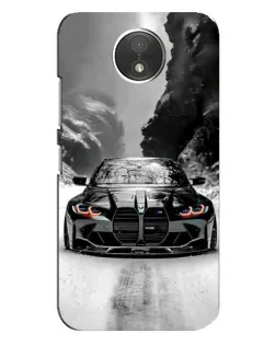 Чехол для Motorola Moto C (XT1750) с картинкой «BMW — акварельный дрифт»