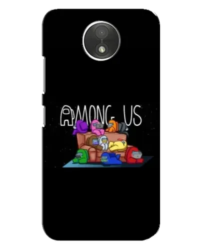 Чехол для Motorola Moto C (XT1750) с картинкой «Логотип Among Us»