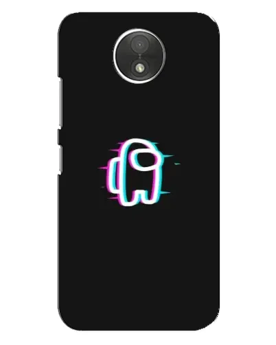 Чехол для Motorola Moto C (XT1750) с картинкой «Among Us неон»