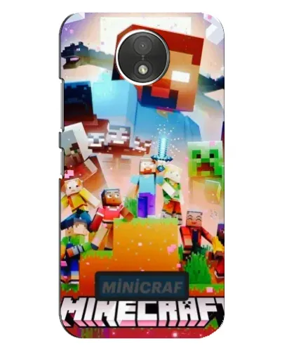 Чехол для Motorola Moto C (XT1750) с картинкой «Minecraft герои игры»