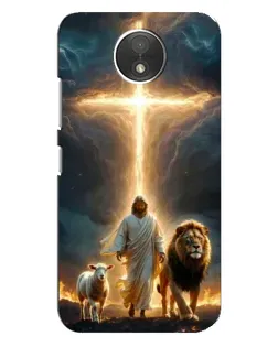 Чехол для Motorola Moto C (XT1750) с картинкой «Лев Иуды и Свет» Чехол для Motorola Moto C (XT1750) с картинкой «Лев Иуды и Свет»