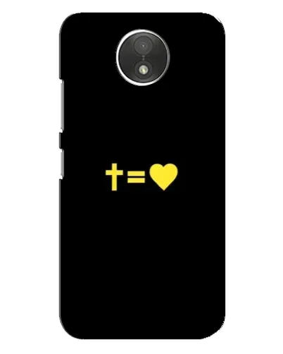 Чехол для Motorola Moto C (XT1750) с картинкой «Сердце и Крест»