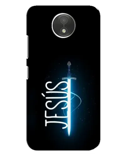 Чехол для Motorola Moto C (XT1750) с картинкой «Меч Духа Jesus»