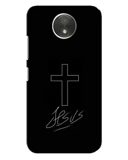 Чохол для Motorola Moto C (XT1750) з картинкою «Графічний хрест Jesus»