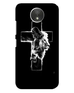 Чохол для Motorola Moto C (XT1750) з картинкою «Сяючий хрест Jesus»