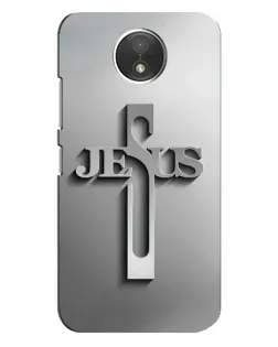Чохол для Motorola Moto C (XT1750) з картинкою «Металевий хрест Jesus»