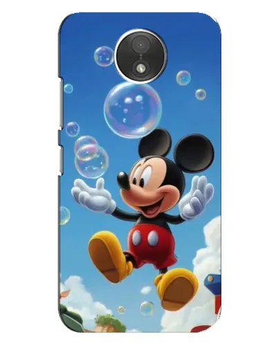 Чехол для Motorola Moto C (XT1750) с картинкой «Mickey и мыльные пузыри»