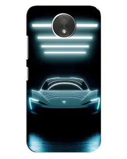 Чехол для Motorola Moto C (XT1750) с картинкой «Tesla в неоне» Чехол для Motorola Moto C (XT1750) с картинкой «Tesla в неоне»