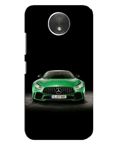 Чехол для Motorola Moto C (XT1750) с картинкой «Mercedes — неоновый лого»