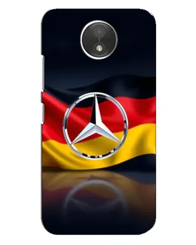 Чехол для Motorola Moto C (XT1750) с картинкой «Mercedes — флаг Германии»