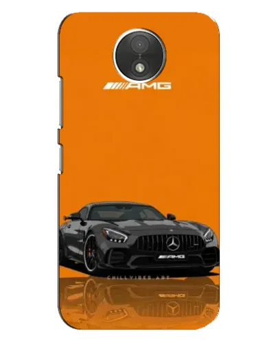 Чехол для Motorola Moto C (XT1750) с картинкой «Оранжевый Mercedes AMG»