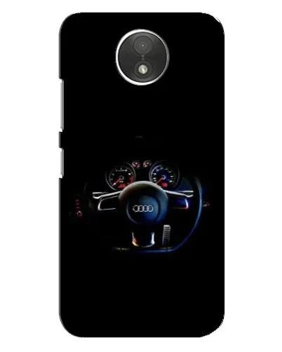 Чехол для Motorola Moto C (XT1750) с картинкой «Салон Audi — руль»
