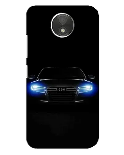 Чехол для Motorola Moto C (XT1750) с картинкой «Audi в неоне»
