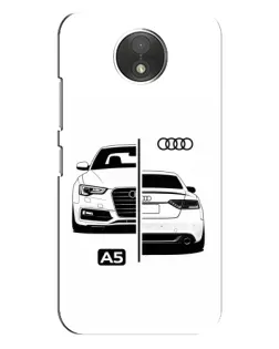 Чехол для Motorola Moto C (XT1750) с картинкой «Audi — контрастный дизайн» Чехол для Motorola Moto C (XT1750) с картинкой «Audi — контрастный дизайн»