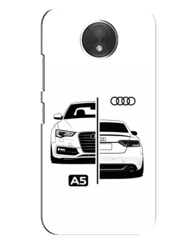 Чехол для Motorola Moto C (XT1750) с картинкой «Audi — контрастный дизайн»