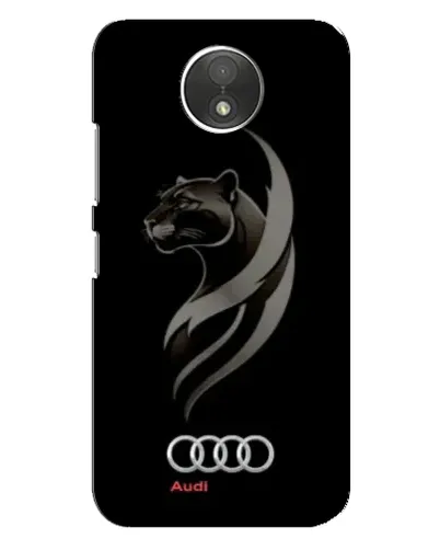 Чехол для Motorola Moto C (XT1750) с картинкой «Графика — пантера и Audi»