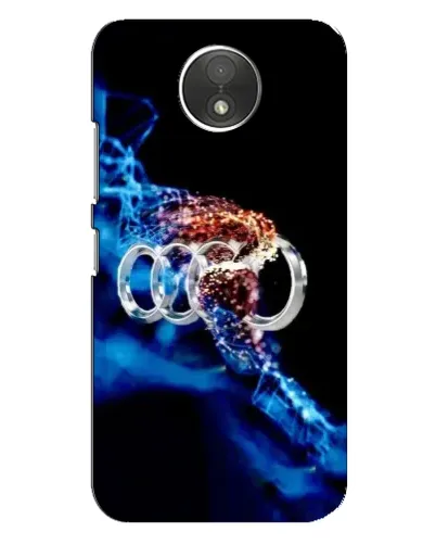 Чехол для Motorola Moto C (XT1750) с картинкой «Энергия лого Audi»