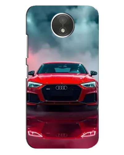 Чехол для Motorola Moto C (XT1750) с картинкой «Audi RS — красный стиль»