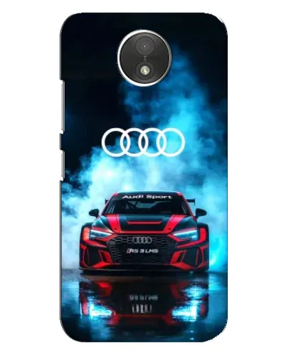 Чехол для Motorola Moto C (XT1750) с картинкой «Audi Sport — неон»