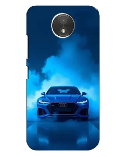 Чехол для Motorola Moto C (XT1750) с картинкой «Audi — голубая энергия»