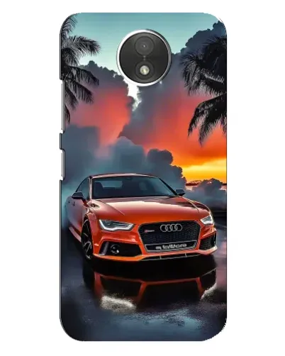 Чехол для Motorola Moto C (XT1750) с картинкой «Audi — закат»