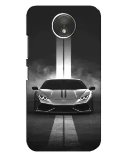 Чехол для Motorola Moto C (XT1750) с картинкой «Lamborghini симметрия дорог»