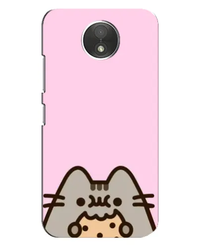 Чехол для Motorola Moto C (XT1750) с картинкой «Pusheen и печенье»