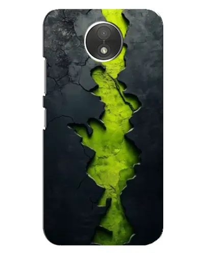 Чехол для Motorola Moto C (XT1750) с картинкой «Салатовый разлом скалы»