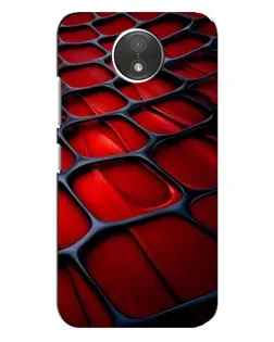 Чехол для Motorola Moto C (XT1750) с картинкой «Красная глянцевая сетка»