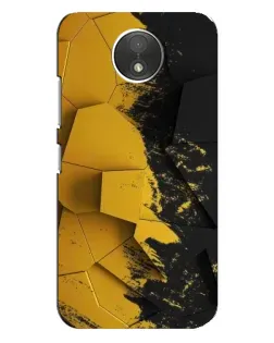 Чехол для Motorola Moto C (XT1750) с картинкой «Золотые осколки геометрии»