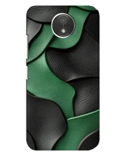 Чехол для Motorola Moto C (XT1750) с картинкой «Зеленые кожаные волны»
