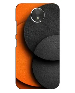 Чехол для Motorola Moto C (XT1750) с картинкой «Геометрия оранжевых кругов»