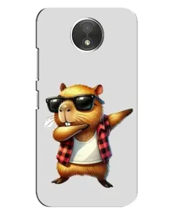 Чехол для Motorola Moto C (XT1750) с картинкой «Капибара рэпер даб»