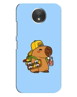 Чехол для Motorola Moto C (XT1750) с картинкой «Капибара на скейте»